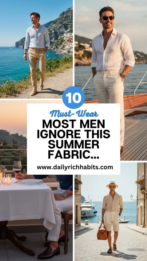 10 Old Money Summer Linen Outfits for Men That Whisper Wealth (Not Scream It) 1 Men's summer fashion tips and styles