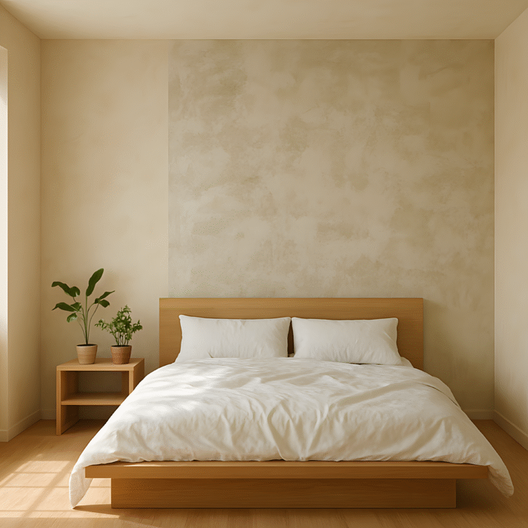 Lime Wash Textured Accent Wall - Decor Ideas For Bedroom Walls