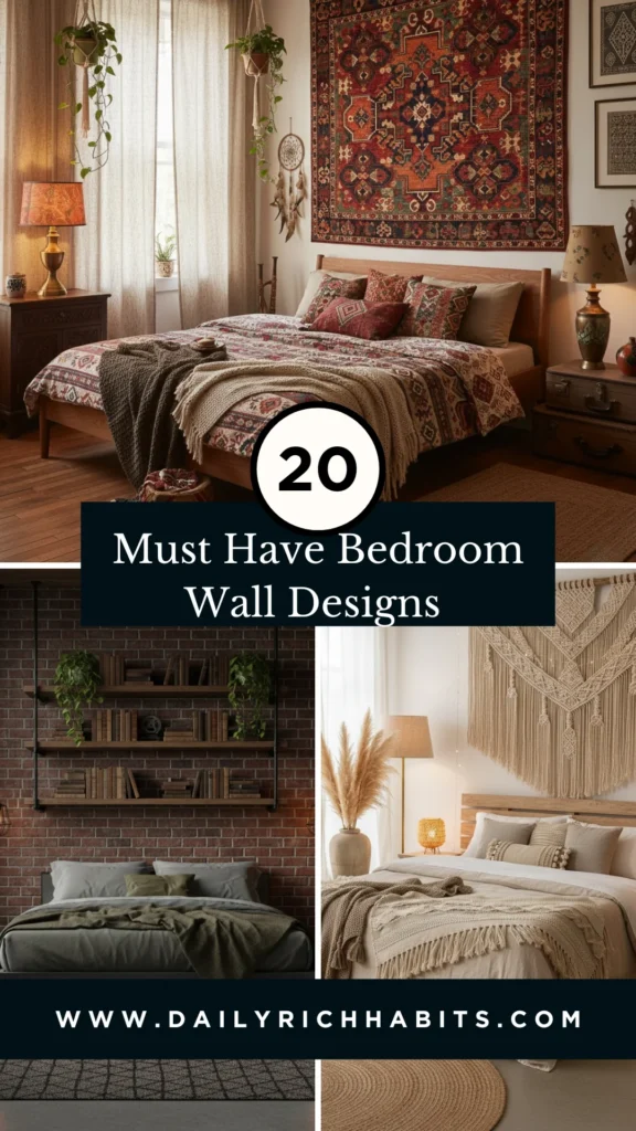 20 Luxury Decor Ideas for Bedroom Walls (You must have) 1 Cozy bedroom wall design inspirations.
