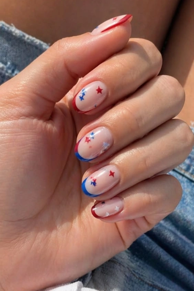27 Cute 4th of July Nail ideas That Were Basically Made for Fireworks Photos 10 4th of July Nail Ideas