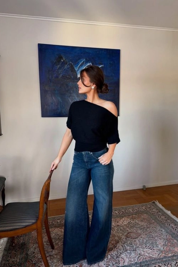 Wide leg jeans outfits