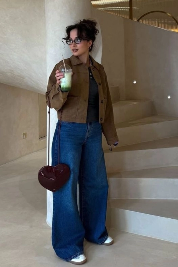 Wide leg jeans outfits