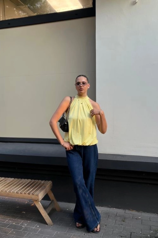 Wide leg jeans outfits