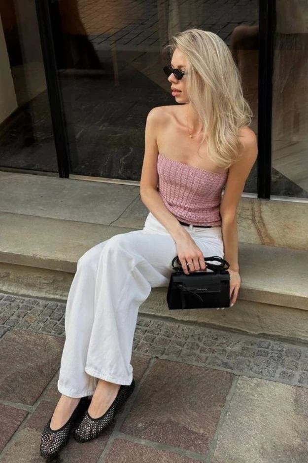 22 Chic Summer Ballet Flat Outfits That Feel Straight Out of a European Vacation 16 Summer Ballet Flat Outfits