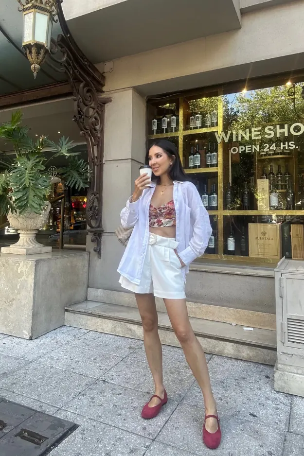 22 Chic Summer Ballet Flat Outfits That Feel Straight Out of a European Vacation 22 Summer Ballet Flat Outfits
