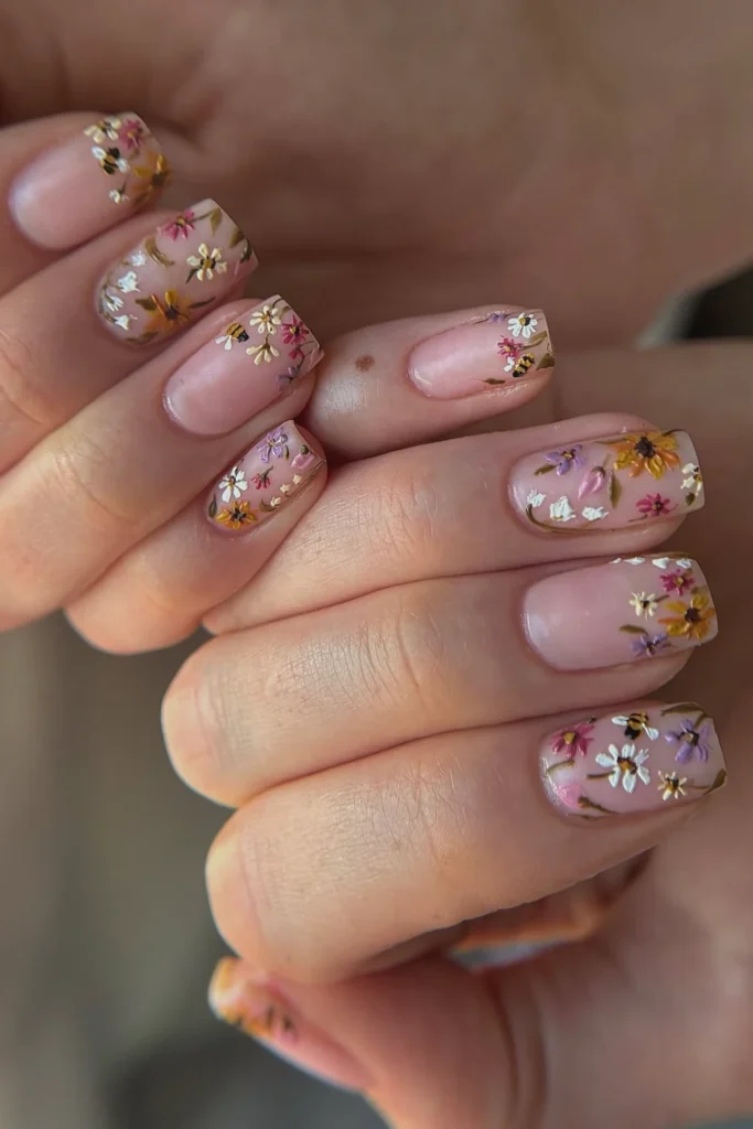 These 30 Flower Nails Are So Cute, You’ll Keep Looking at Your Hands 27 Flower Nails