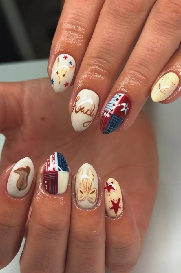27 Cute 4th of July Nail ideas That Were Basically Made for Fireworks Photos 27 4th of July Nail Ideas