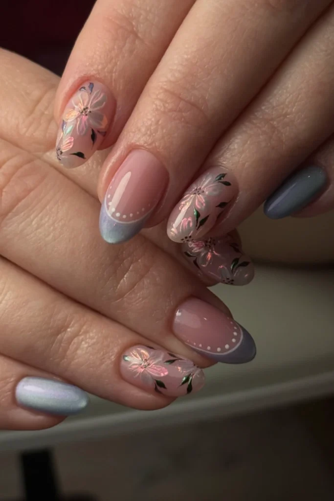 These 30 Flower Nails Are So Cute, You’ll Keep Looking at Your Hands 28 Flower Nails