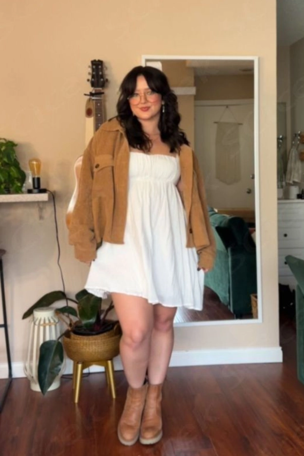 How to dress short chubby woman