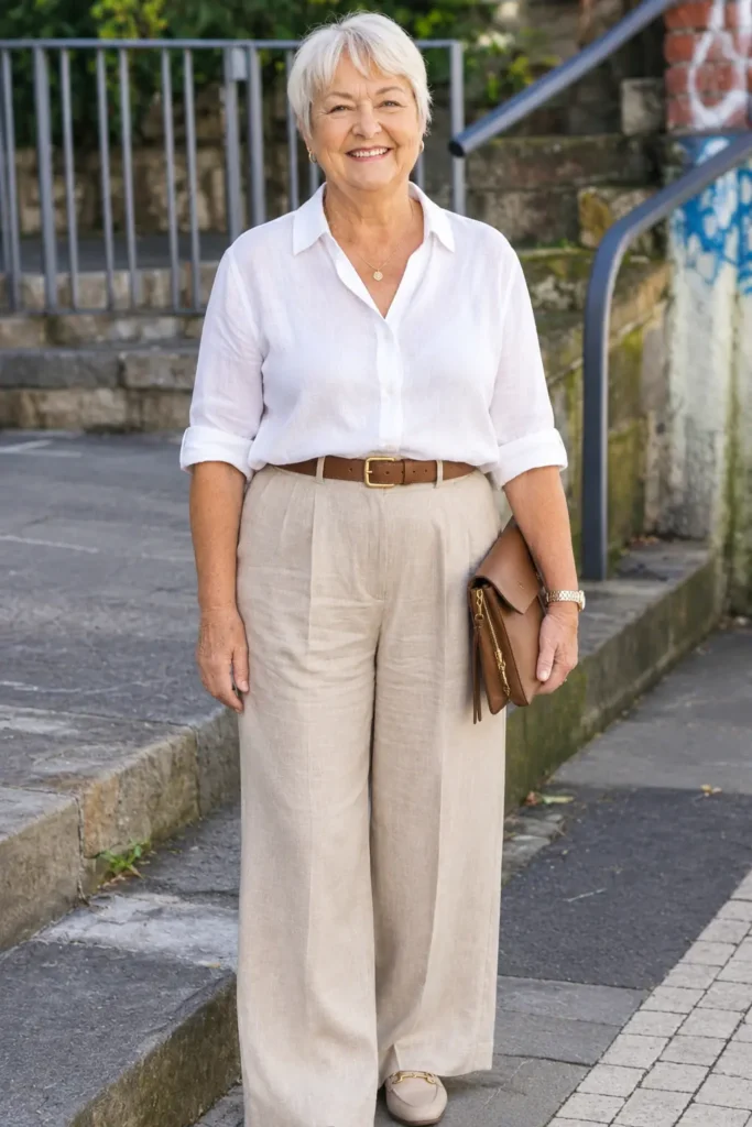 Old busty petite fashion woman