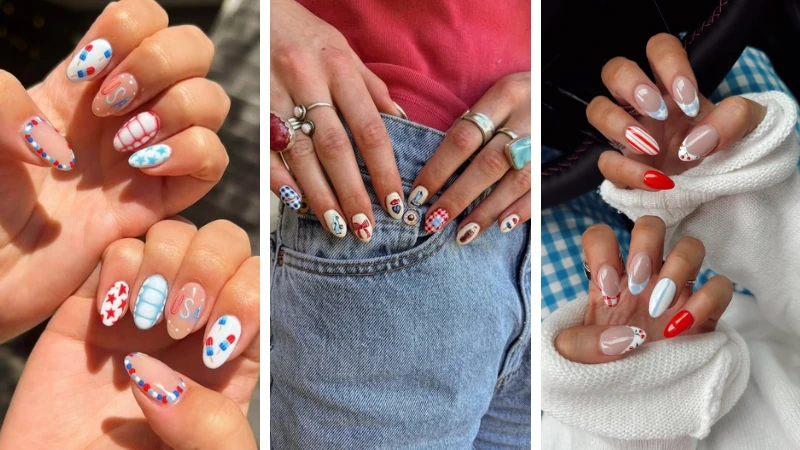 27 Cute 4th of July Nail ideas That Were Basically Made for Fireworks Photos 9 4th of July Nail Ideas