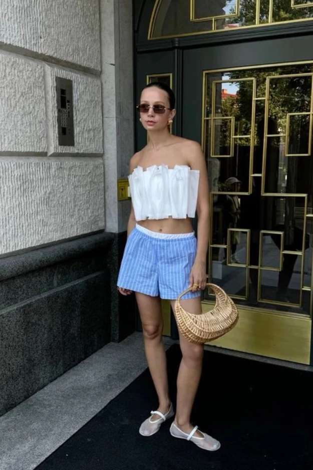 22 Chic Summer Ballet Flat Outfits That Feel Straight Out of a European Vacation 5 Summer Ballet Flat Outfits
