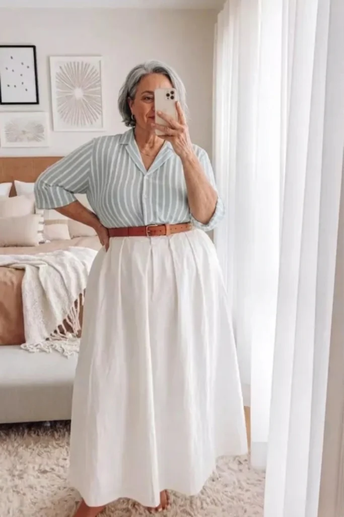 Old busty petite fashion woman