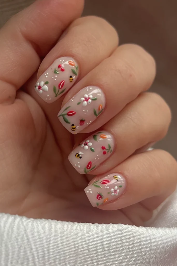 These 30 Flower Nails Are So Cute, You’ll Keep Looking at Your Hands 6 Flower Nails