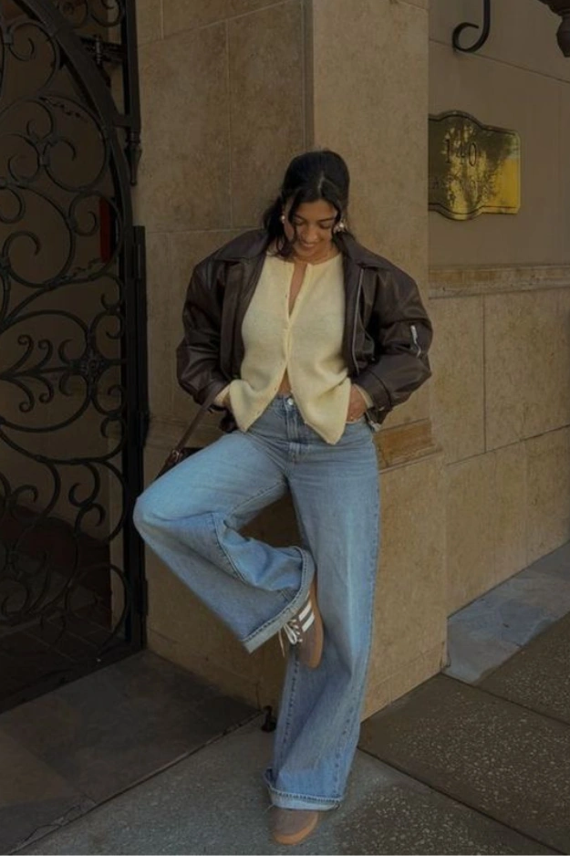 Wide leg jeans outfits