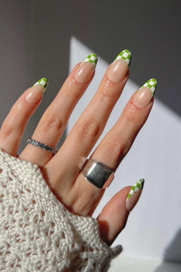 Summer french tips nails