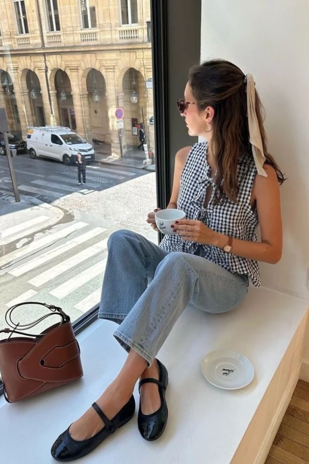 22 Chic Summer Ballet Flat Outfits That Feel Straight Out of a European Vacation 7 Summer Ballet Flat Outfits