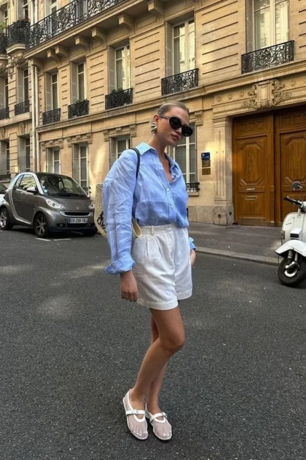 22 Chic Summer Ballet Flat Outfits That Feel Straight Out of a European Vacation 9 Summer Ballet Flat Outfits