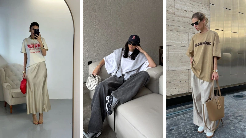 Oversized t shirt outfits